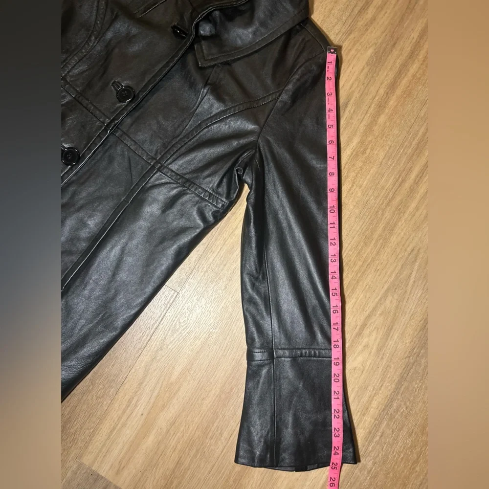 EXCELLED COLLECTION Black Authentic Leather Women Jacket Size Medium - Picture 6 of 9